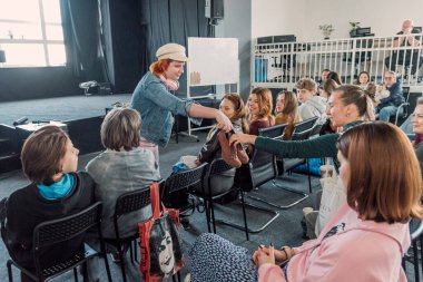 Bar, Montenegro, 8 March 2026, Swap secondhand meet for resale, reuse and exchange clothes and shoes, concept of conscious consumption, decluttering and underconsumption core