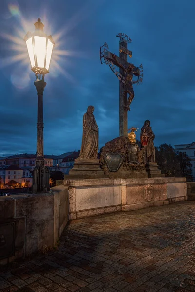 Puente Carlos Puente Histórico Que Cruza Río Moldava Praga República — Foto de Stock