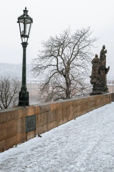 Pont Charles Est Pont Historique Qui Traverse Rivière Vltava Prague — Photo