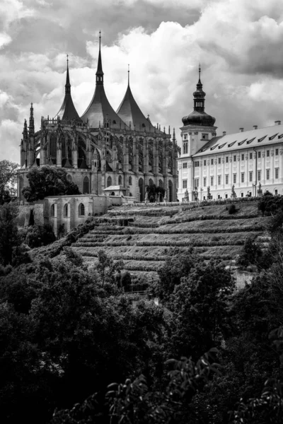 Kostel Barbory Římskokatolický Kostel Kutn Hora Stylu Katedrály Někdy Označován — Stock fotografie