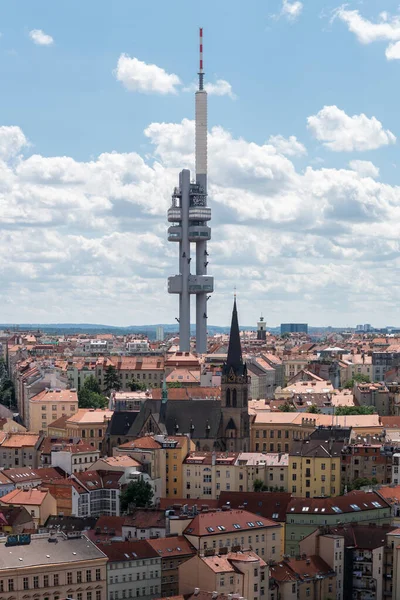 Torre Televisión Ikov Una Torre Transmisora Única Construida Praga Entre — Foto de Stock