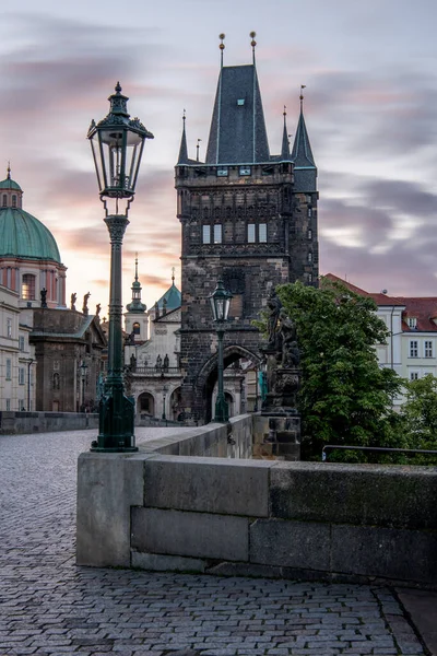 Die Karlsbrücke Ist Eine Historische Brücke Die Die Moldau Prag — Stockfoto