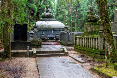Japonya 'nın en büyük mezarlığı olarak kabul edilir ve 200 binden fazla mezar ve anıt vardır. Kutsal Dağ 'da yer almaktadır. Koya ve uzun kozalaklı bir ormana daldı..