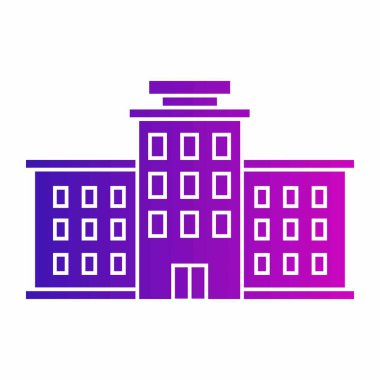 İş ve finans simgesi gradyan ile düz bir şekilde ayarlandı.