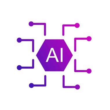 ai Yapay Zeka simgesi Doldurulmuş dış hat biçimi