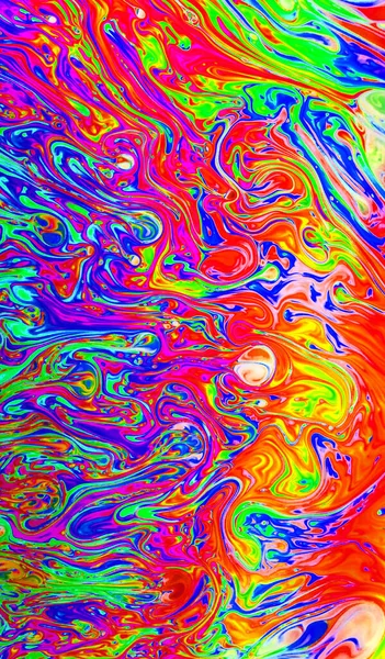 Duhové Barvy Vytvořené Mýdlovou Bublinou Pro Pozadí Stock Snímky
