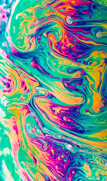 Duhové Barvy Vytvořené Mýdlovou Bublinou Pro Pozadí Royalty Free Stock Obrázky