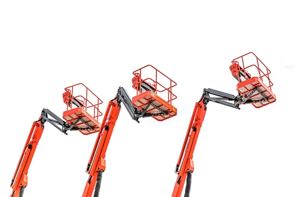 Keranjang Jeruk Forklift Atau Crane Untuk Konstruksi Industri Stok Gambar Bebas Royalti