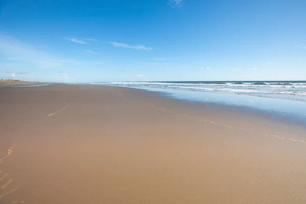 Panama Pacific Coast Barqueta Beach Sunset Blue Sky Stock Photo