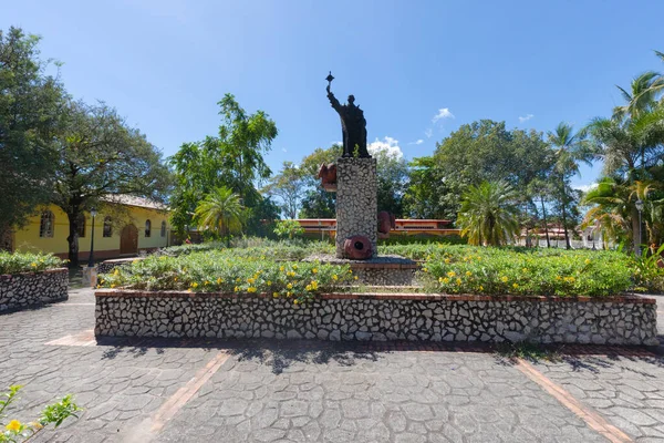 Panama San Felix Febbraio Statua San Ignacio Loyola Nei Giardini — Stockfoto