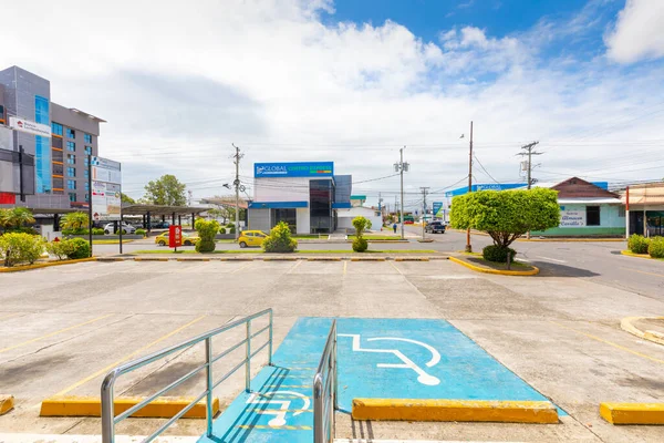 Panama David Mayo Estacionamiento Pasarela Peatonal Para Discapacitados Plaza Interprovincial — Foto de Stock