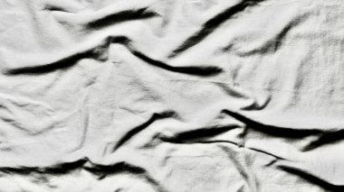 monokrom soyut kumaş kıvrımları derin gölgeler ve ince grafiklerle dalgalanır, duvar kağıdı veya grafik kaplaması için idealdir