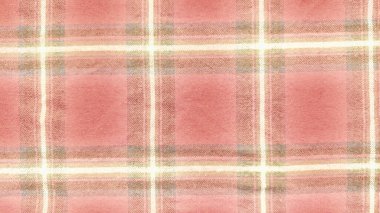 yumuşak pembe tartan yün kumaş desenli bej yeşil çizgili eski ekose desenli yakın plan