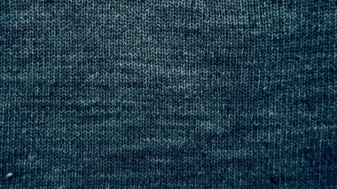 Lacivert örgü kumaş desenli, karmaşık iplik desenli ve tonsal çeşitliliğe sahip makro kumaş.