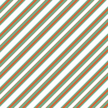 Beyaz ve Su Eğreltiotu Vektör Desenli Çapraz Çizgili Duvar Kağıdı Tasarımı