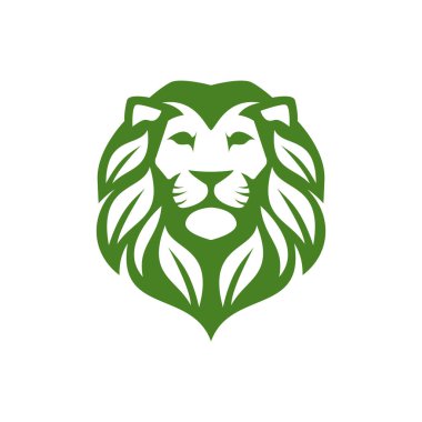 Aslan yaprağı logo vektörü. şablon tasarımı