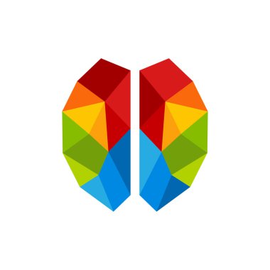 Beyin logoti resimli vektör biçimi