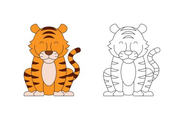 Kaplan vektör şablonu ile çocuk renklendirmesi