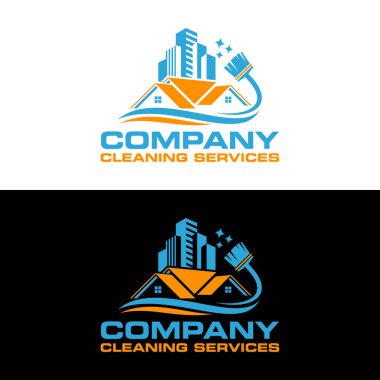 Clean House logo tasarımı konsepti, Temizlik Servisi logo şablonu