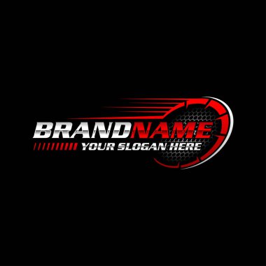 Hız devri, hız göstergesi sürücüsü logo tasarım vektörü çizimi