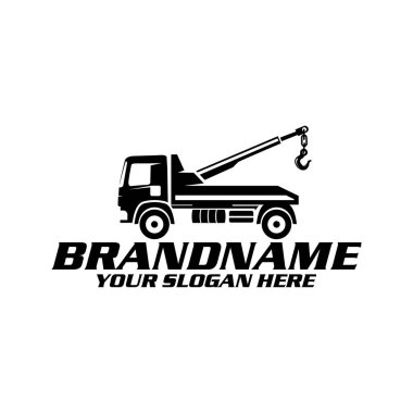 Çekici kamyon servis logosu tasarımı grafiği