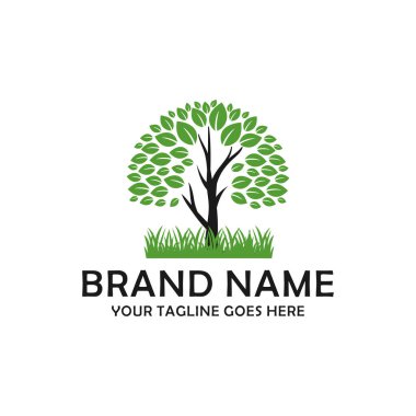 Beyaz arkaplanda canlı simge ağacı