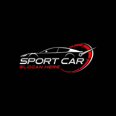 Araba Logosu Soyut Çizgi Vektörü. Vektör resimleme şablonu