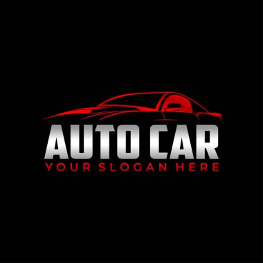 Araba Logosu Soyut Çizgi Vektörü. Vektör illüstrasyon şablonu 2