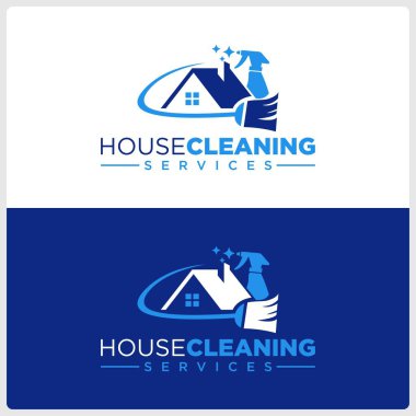 Temizlik şirketi rozeti, amblem. Vektör illüstrasyon şablonu 1