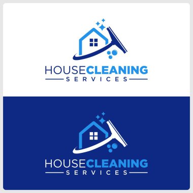 Ev Temizleme Hizmetleri Logo Tasarım Vektörü şablonu