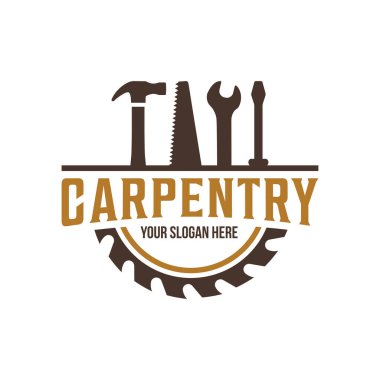 Marangoz Vektör Logosu, Tasarım Marangozu Vintage