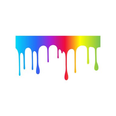 Gökkuşağı renginde soyut boya damlaları