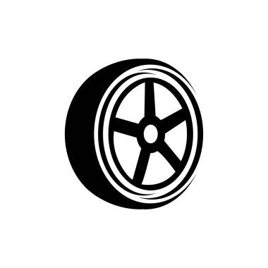 Lastik logosu tasarımı. Vektör illüstrasyon siyah lastik 3