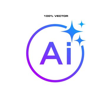 Yapay zeka simgesi oluştur. Yapay zeka ve Makine öğrenme teknolojisi kavramı.