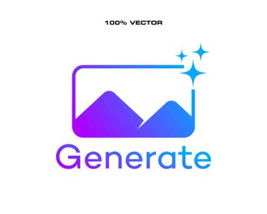 Yapay zeka simgesi oluştur. Yapay zeka ve Makine öğrenme teknolojisi kavramı.