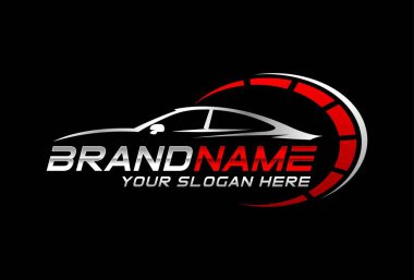 Araba logosu şablonu, otomotiv endüstrisiyle ilgili iş için mükemmel logo