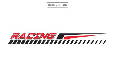 Araba vektörleri için paket tasarımı. Spor çizgileri, araba etiketleri siyah renk. Yarış vektörü illüstrasyonu