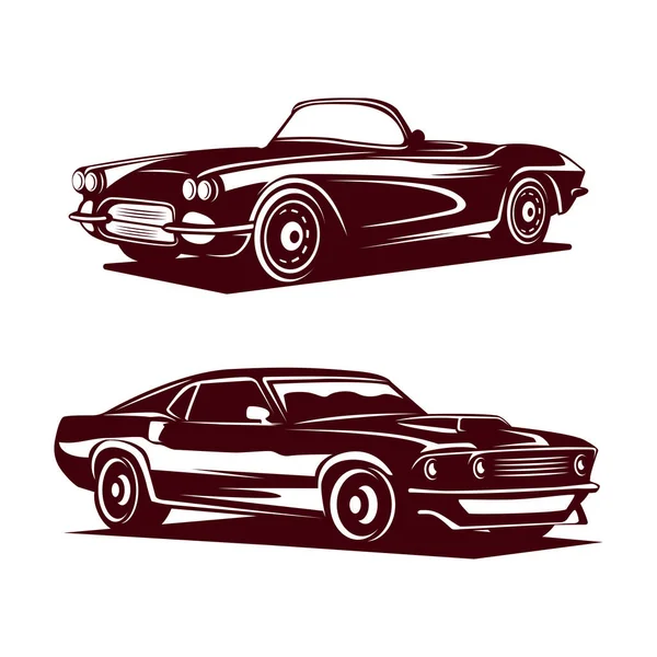 Klasik araba logosu tasarımı. Müthiş klasik araba logosu.