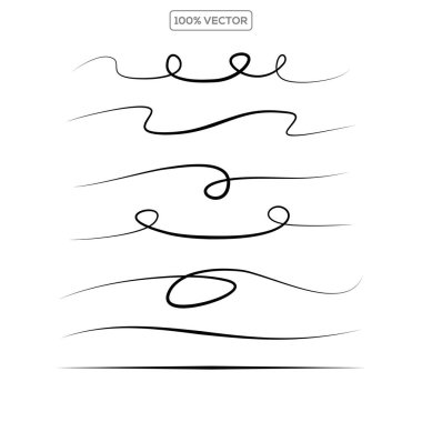 El çizimi karalamalı döngü çizimi vektör çizim şablonu