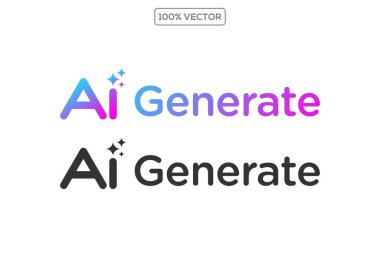 Yaratıcı AI Star Simgeleri Renkli Uygulama Logo Vektörü Çizimi