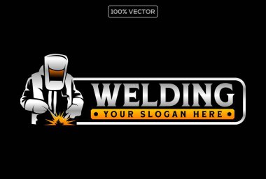 Kaynak logosu şablonu, koyu arkaplanda