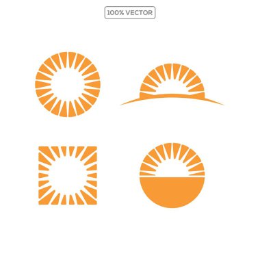 logo tasarımı güneş modern illüstrasyon 04