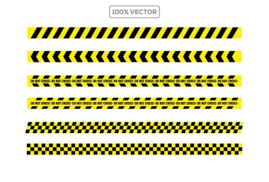 Polis Hattı Bant vektörü girilmiyor, şablon vektörü illüstratörü