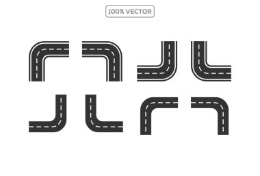 Otoyol tasarım vektör çizim logosu seti