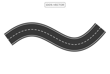 Beyaz çizgiler vektör illüstrasyonlu vektör eğrisi