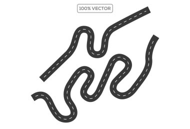 Bükme yolları vektörü şablon çizimini ayarladı