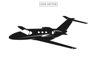 özel jet hattı sanat silueti vektör illüstrasyon şablonu tasarımları