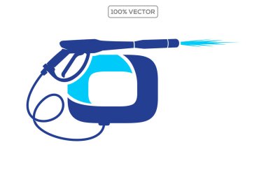 Güç yıkama logosu tasarım vektörü O konsepti. Şablon tasarımı