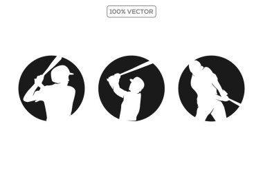 beysbol siliket vektör logosu