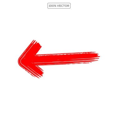 Şeffaf arkaplanda kırmızı el işaretli oklara rastladım. vektör illüstrasyon ögesi